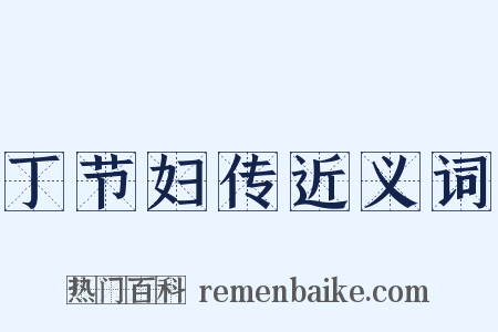 丁节妇传近义词是什么意思的图片